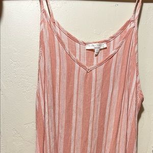 Pink striped tank top